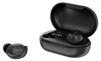 Гарнитура вкладыши QCY T9 черный беспроводные bluetooth в ушной раковине от магазина РЭССИ