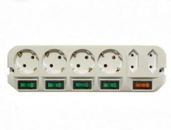 Сетевой удлинитель Most A16 3м (6 розеток) белый (пакет ПЭ) от магазина РЭССИ