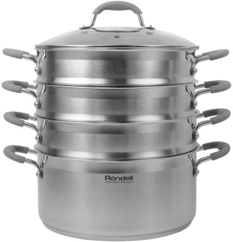 Кастрюля-пароварка Rondell RDS-1103 16.7л. d=26см (с крышкой) стальной от магазина РЭССИ