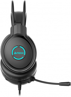 Наушники с микрофоном A4Tech Fstyler FH300U черный 2м мониторные USB оголовье (FH300U BLACK) от магазина РЭССИ