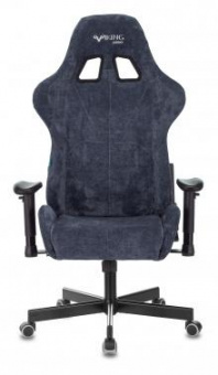 Кресло игровое Zombie VIKING KNIGHT Fabric синий Light-27 с подголов. крестов. металл от магазина РЭССИ