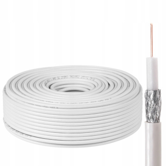 Кабели Кабель коаксиальный RG-6U, 75 Ом, CCS/Al/Al, 48%, 10 м, INDOOR, белый, PROconnect от магазина РЭССИ
