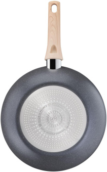 Сковорода ВОК (WOK) Tefal Natural Force G2661972 круглая 28см покрытие: Mineralia+ non-stick ручка несъемная (без крышки) серый (2100118262) от магазина РЭССИ