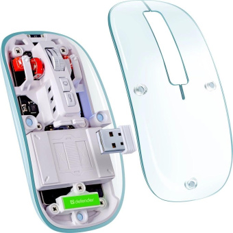 Мышь Defender Ixes MM-999 прозрачный оптическая 2400dpi silent беспров. BT/Radio USB 4but (52999) от магазина РЭССИ