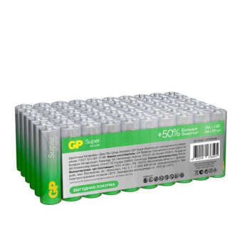 Батарейка алкалиновая GP Super Alkaline G-Tech 15А АA, в упаковке по 60 шт от магазина РЭССИ