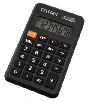Калькулятор карманный Citizen LC-310NR черный 8-разр. от магазина РЭССИ