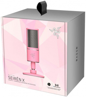 Микрофон проводной Razer Seiren X Quartz 2м розовый от магазина РЭССИ