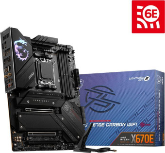 Материнская плата MSI MPG X670E CARBON WIFI SocketAM5 AMD X670 4xDDR5 ATX AC`97 8ch(7.1) 2.5Gg RAID+HDMI+DP от магазина РЭССИ