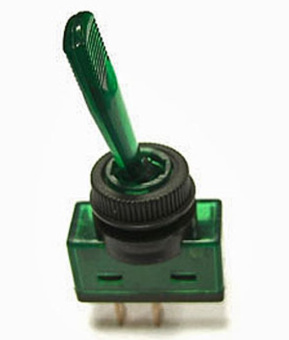 Тумблер: ASW-13-101 on-off 2P зеленый от магазина РЭССИ