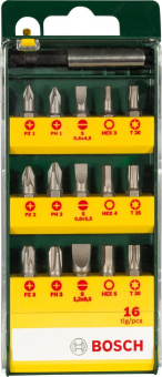 Набор бит Bosch Promoline (2607019453) универсал. (16пред.) для шуруповертов/дрелей от магазина РЭССИ