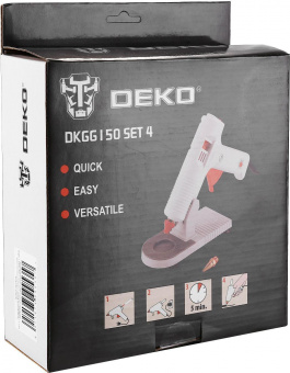 Клеевой пистолет Deko DKGG150 SET4 150Вт 5гр/мин стерж.:11мм от магазина РЭССИ