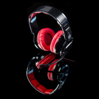 Наушники с микрофоном Оклик HS-L350G RED WAR черный/красный 2.2м мониторные оголовье (472664) от магазина РЭССИ