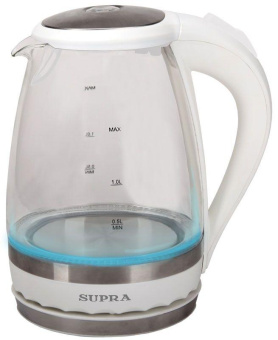 Чайник электрический Supra KES-2003N 2л. 1500Вт белый (корпус: металл) от магазина РЭССИ