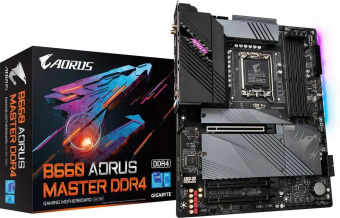 Материнская плата Gigabyte B660 AORUS MASTER DDR4 Soc-1700 Intel B660 4xDDR4 ATX AC`97 8ch(7.1) 2.5Gg RAID+HDMI+DP от магазина РЭССИ
