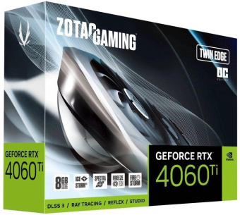 Видеокарта Zotac PCI-E 4.0 RTX 4060 Ti TWIN EDGE OC NVIDIA GeForce RTX 4060TI 8Gb 128bit GDDR6 2550/18000 HDMIx1 DPx3 HDCP Ret от магазина РЭССИ