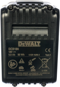 Батарея аккумуляторная DeWalt DCB184-XJ 18В 5Ач Li-Ion от магазина РЭССИ