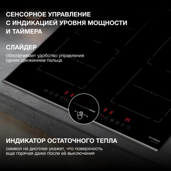 Индукционная варочная поверхность Hyundai HHI 6772 BG черный от магазина РЭССИ