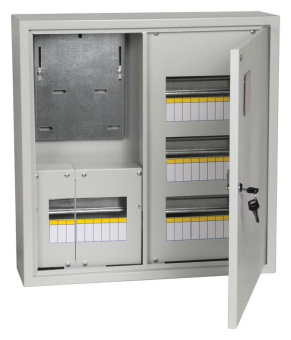 Щит распределительный IEK MKM32-N-36-31-ZO TITAN ЩУРн-3/36зо-1 36 УХЛ3 навесной 550мм 165мм 560мм 36мод. металл IP31 серый с возможностью установки счетчика (упак.:1шт) от магазина РЭССИ