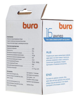 Сетевой фильтр Buro 100SH-W (1 розетка) белый (коробка) от магазина РЭССИ