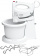 Миксер стационарный Bosch MFQ3555 350Вт белый от магазина РЭССИ