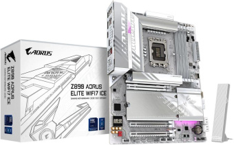 Материнская плата Gigabyte Z890 AORUS ELITE WIFI7 ICE Soc-1851 Intel Z890 4xDDR5 ATX AC`97 8ch(7.1) 2.5Gg RAID+DP от магазина РЭССИ