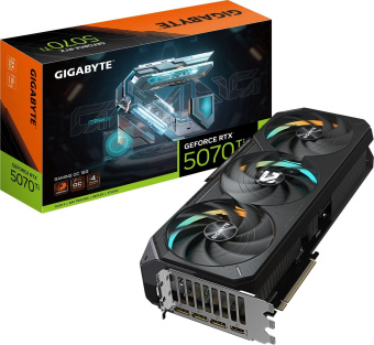 Видеокарта Gigabyte PCI-E GV-N507TGAMING OC-16GD 1.0 NVIDIA GeForce RTX 5070TI 16Gb 256bit GDDR7 2805/28000 HDMIx1 DPx3 HDCP Ret от магазина РЭССИ