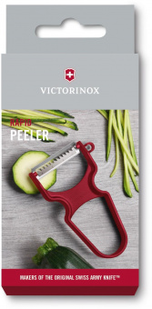 Овощечистка для овощей и фруктов Victorinox Rapid красный карт.кор.с лезвием жульен (6.0934.1) от магазина РЭССИ