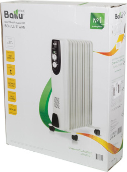 Радиатор масляный Ballu Classic BOH/CL-11WRN 2200Вт белый/черный от магазина РЭССИ