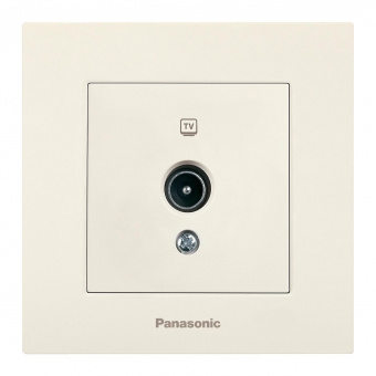 Розетка телев. Panasonic Karre Plus WKTC04522BG-RU проходная скрыт. IP20 бежевый (упак.:1шт) от магазина РЭССИ