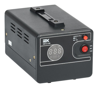 Стабилизатор напряжения IEK Hub 0.5кВА однофазный черный (IVS21-1-D05-13) от магазина РЭССИ