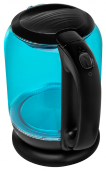 Чайник электрический Hyundai HYK-G2806 1.8л. 2200Вт голубой/черный (корпус: стекло) от магазина РЭССИ