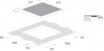 Индукционная варочная поверхность Candy CIS642SCTT черный от магазина РЭССИ