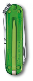 Нож-брелок Victorinox Classic SD Colors Green Tea 58 мм 7 функций полупрозрачный зелёный 0.6223.T41G от магазина РЭССИ