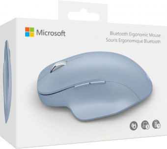 Мышь Microsoft Ergo Ergonomic голубой оптическая (2400dpi) беспроводная BT (5but) от магазина РЭССИ