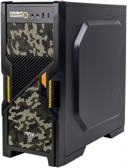 Корпус Hiper Combat черный без БП ATX 3x120mm 1xUSB2.0 1xUSB3.0 audio bott PSU от магазина РЭССИ