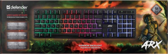 Клавиатура Defender Arx GK-196L RU черный USB for gamer LED от магазина РЭССИ