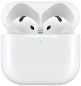 Гарнитура вкладыши Apple A3054,A3058 AirPods 4 белый беспроводные bluetooth в ушной раковине (MXP63CH/A) от магазина РЭССИ
