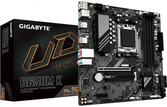 Материнская плата Gigabyte B650M K SocketAM5 AMD B650 4xDDR5 mATX AC`97 8ch(7.1) 2.5Gg RAID+HDMI от магазина РЭССИ