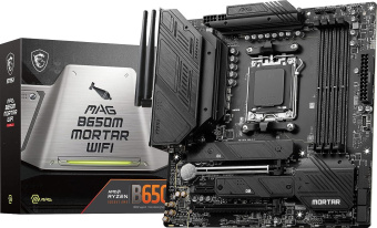 Материнская плата MSI MAG B650M MORTAR WIFI SocketAM5 AMD B650 4xDDR5 mATX AC`97 8ch(7.1) 2.5Gg RAID+VGA+HDMI+DP от магазина РЭССИ