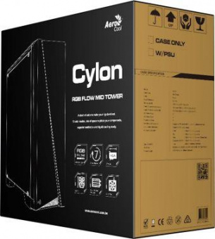 Корпус Aerocool Cylon черный без БП ATX 1x120mm 2xUSB2.0 1xUSB3.0 audio CardReader bott PSU от магазина РЭССИ