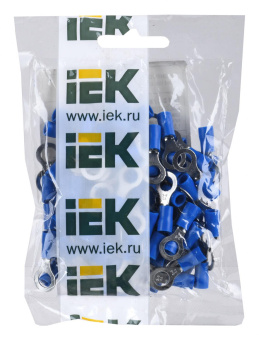 Наконечник IEK НКИ 2-6 1 контакт 1.5-2.5мм2 синий (упак.:100шт) (UNL20-D25-4-6) от магазина РЭССИ