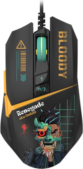 Мышь A4Tech Bloody W63 Max Renegade черный/рисунок оптическая (120000dpi) USB от магазина РЭССИ
