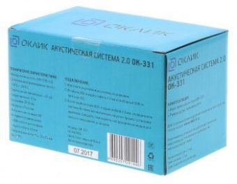 Колонки Оклик OK-331 2.0 черный 6Вт от магазина РЭССИ