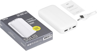 Мобильный аккумулятор TFN Solid PB-282 20000mAh 2.1A белый (TFN-PB-282-WH) от магазина РЭССИ