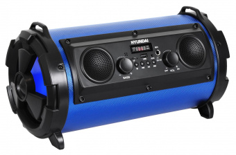 Минисистема Hyundai H-MC200 черный/синий 25Вт FM USB BT SD/MMC от магазина РЭССИ