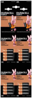 Батарея Duracell Simply LR6-4BL MN1500 AA (промо:4x4) (16шт) от магазина РЭССИ