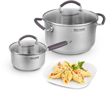 Ковш Rondell Akzent RDS-1386 1.3л. d=16см (с крышкой) стальной от магазина РЭССИ