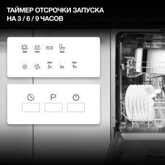 Посудомоечная машина встраив. Hyundai HBD 440P 2100Вт узкая серебристый/белый от магазина РЭССИ