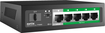 Коммутатор Netis P106GC (L2) 5x1Гбит/с 1SFP 4PoE 60W неуправляемый от магазина РЭССИ