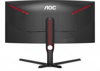 Монитор AOC 34" Gaming CU34G3S/BK черный/красный VA LED 1ms 21:9 HDMI M/M матовая HAS Piv 300cd 178гр/178гр 3440x1440 DP 2K USB 8.25кг от магазина РЭССИ